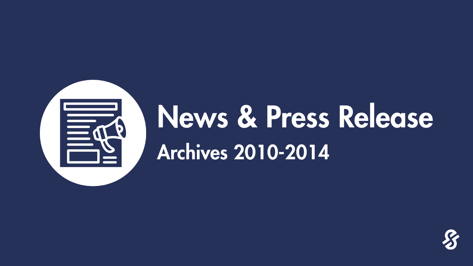 News and Press Release Archives (2010-2014)