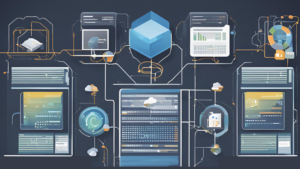 Conceptual images of software windows and challenges during the modernization from PowerBuilder to modern cloud architectures