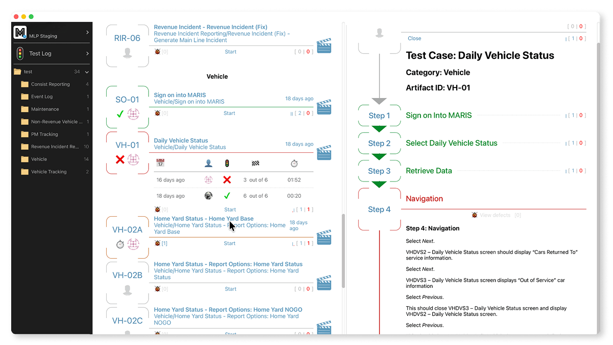 A detailed visualization of application dependencies and code relationships within the MLP interface, highlighting how legacy components interact with one another during the modernization process.