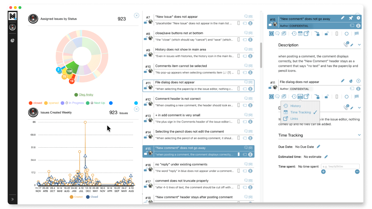 A detailed analytics report in MLP visualizing technical debt reduction and modernization ROI through various charts and progress indicators.