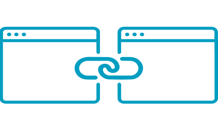 Technical diagram showing the tight coupling and linking of two Rich UI browser frameworks for integrated data flow.